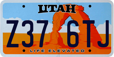 UT license plate Z376TJ