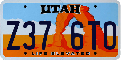 UT license plate Z376TO