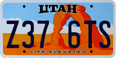 UT license plate Z376TS