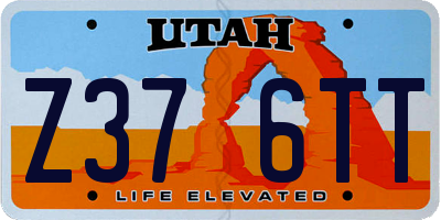 UT license plate Z376TT