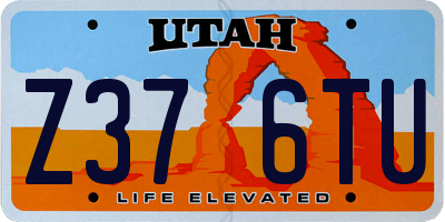 UT license plate Z376TU