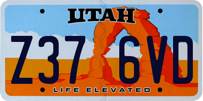 UT license plate Z376VD