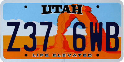 UT license plate Z376WB