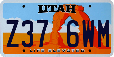 UT license plate Z376WM