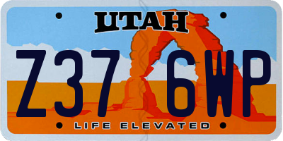 UT license plate Z376WP