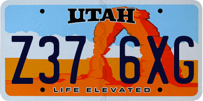 UT license plate Z376XG