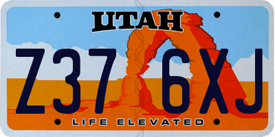 UT license plate Z376XJ