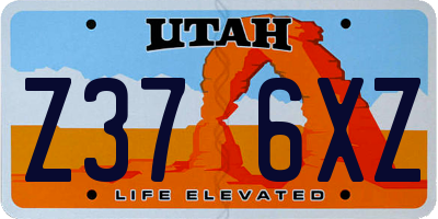 UT license plate Z376XZ