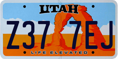 UT license plate Z377EJ