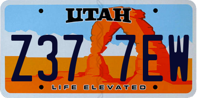 UT license plate Z377EW