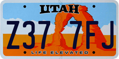 UT license plate Z377FJ