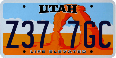 UT license plate Z377GC