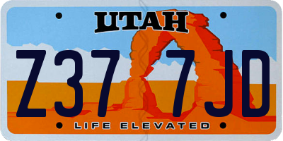 UT license plate Z377JD
