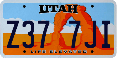 UT license plate Z377JI