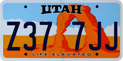 UT license plate Z377JJ