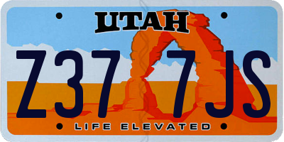 UT license plate Z377JS