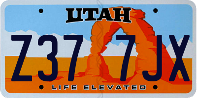 UT license plate Z377JX