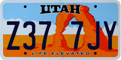 UT license plate Z377JY
