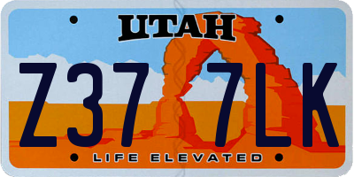 UT license plate Z377LK
