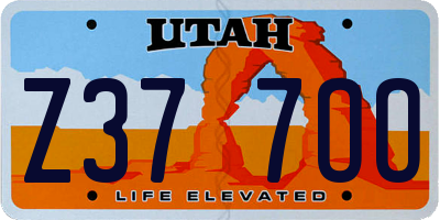 UT license plate Z377OO