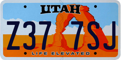 UT license plate Z377SJ