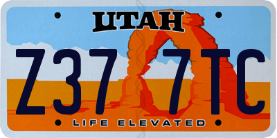 UT license plate Z377TC