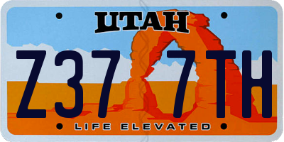 UT license plate Z377TH