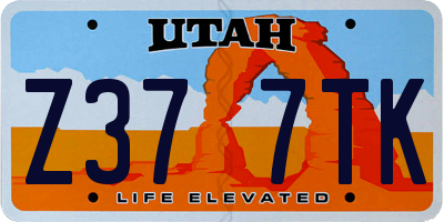 UT license plate Z377TK