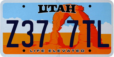 UT license plate Z377TL