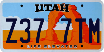 UT license plate Z377TM