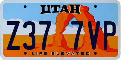 UT license plate Z377VP