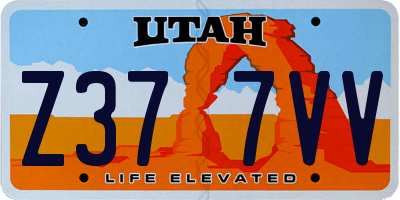 UT license plate Z377VV