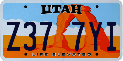 UT license plate Z377YI