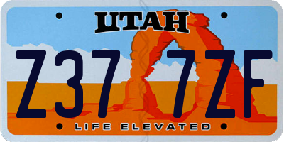 UT license plate Z377ZF