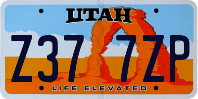 UT license plate Z377ZP