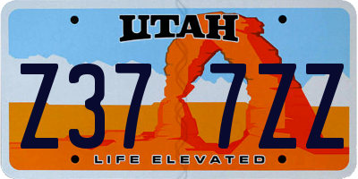 UT license plate Z377ZZ