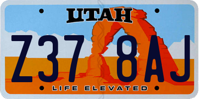UT license plate Z378AJ