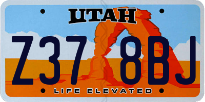 UT license plate Z378BJ