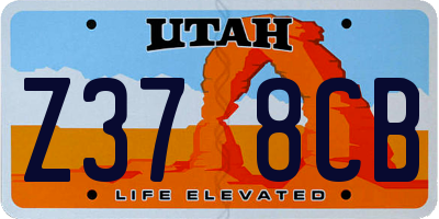 UT license plate Z378CB