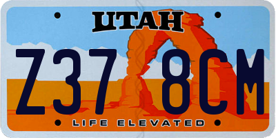 UT license plate Z378CM