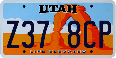 UT license plate Z378CP