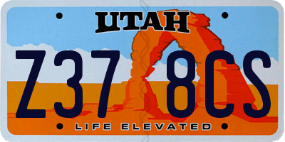 UT license plate Z378CS