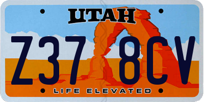 UT license plate Z378CV