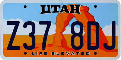 UT license plate Z378DJ