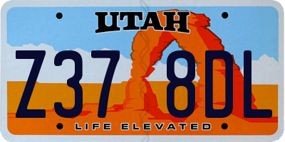UT license plate Z378DL