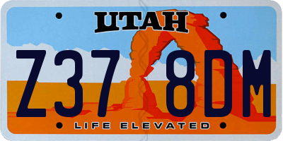 UT license plate Z378DM
