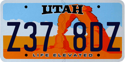 UT license plate Z378DZ
