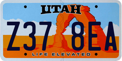 UT license plate Z378EA