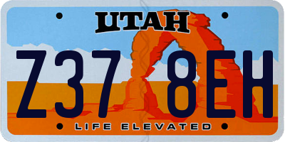 UT license plate Z378EH