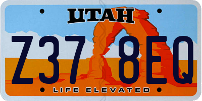 UT license plate Z378EQ